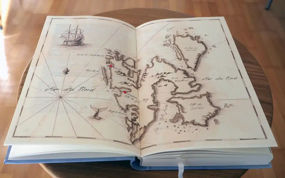 Karte von Spitzbergen